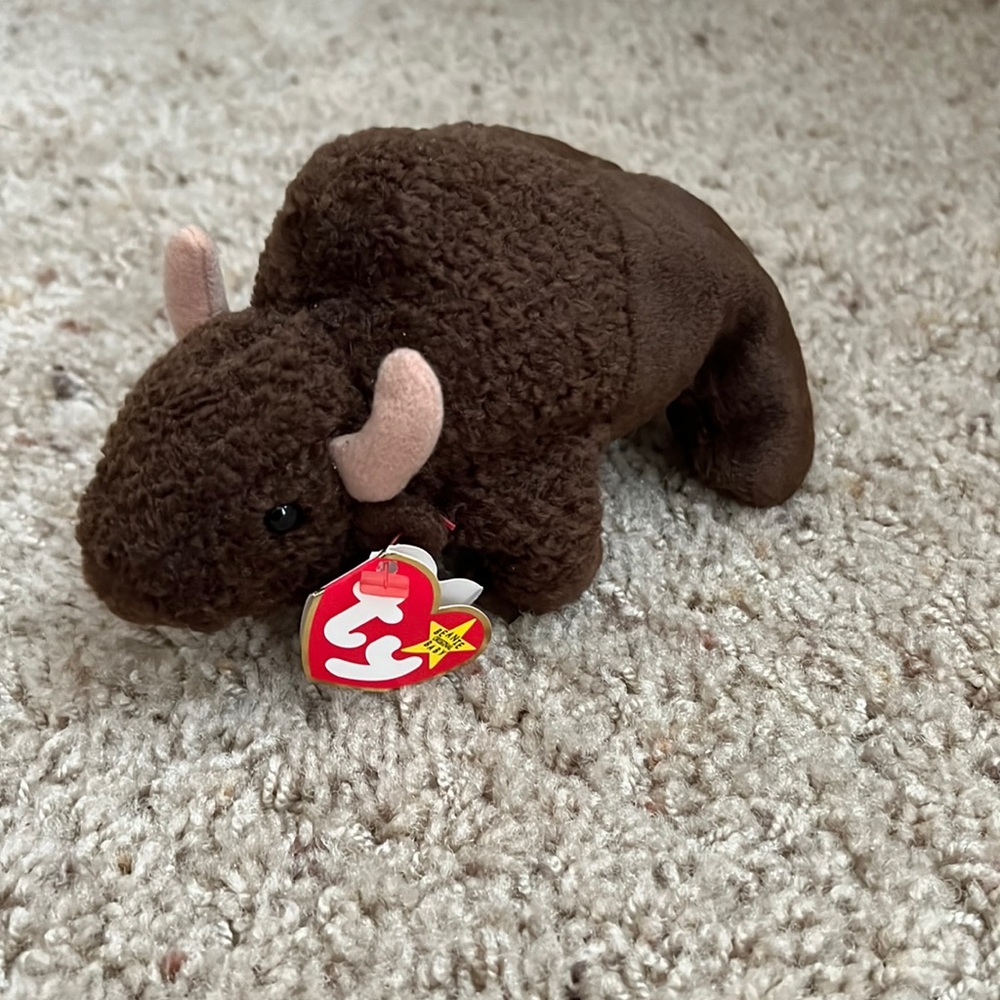Ty Brown Plush Stuffed Animal Roam The Buffalo